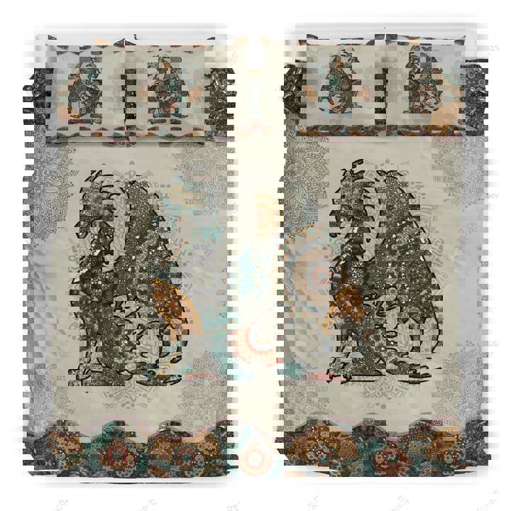 Dragon Bedding Set Vintage Mandala